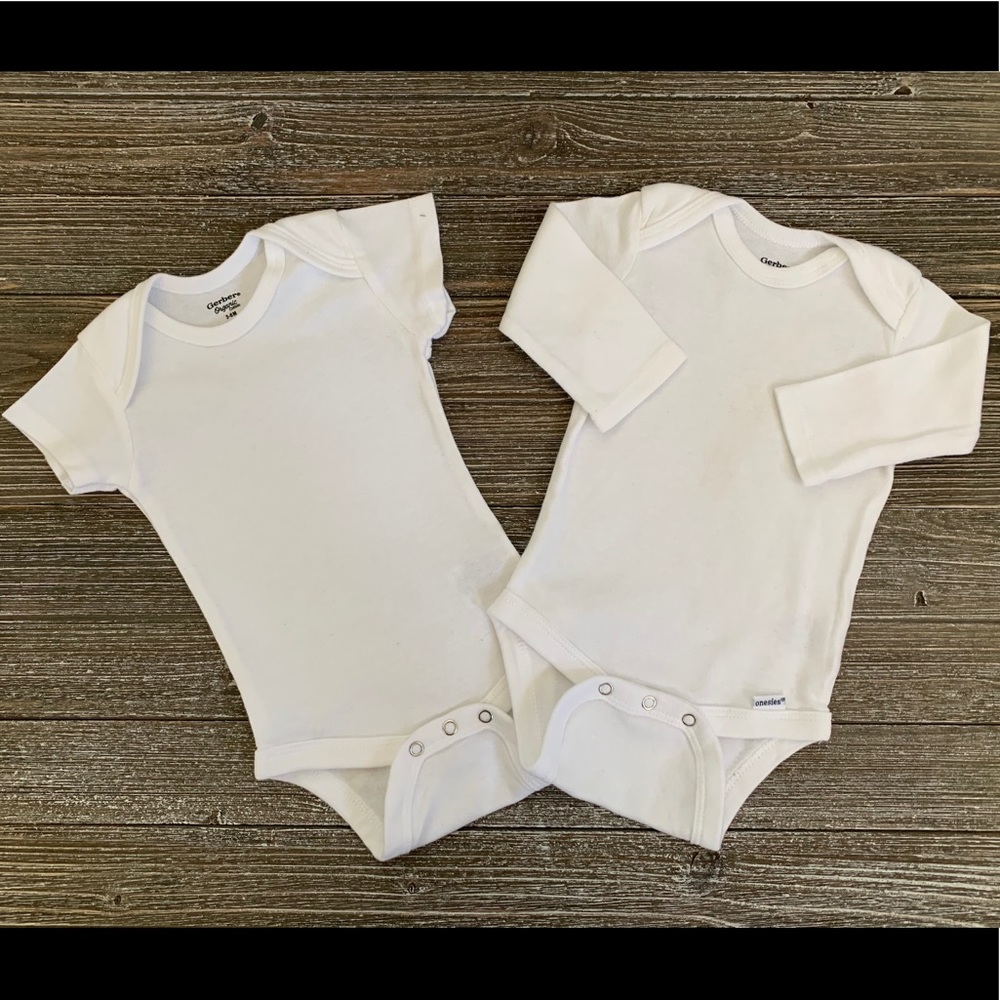 9 White Onesies